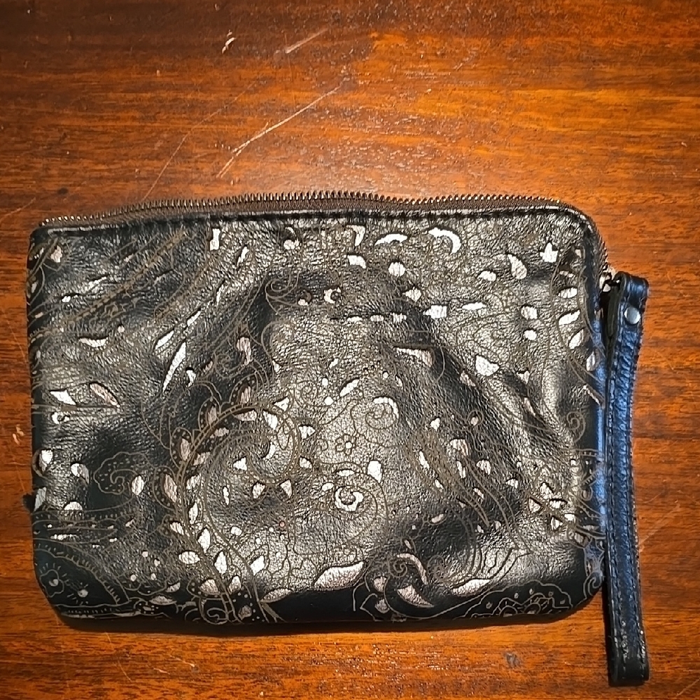 Patricia Nash Black and Silver Clutch